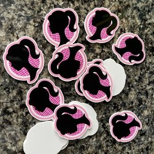 Barbie Silhouette acrylic disk/topper
